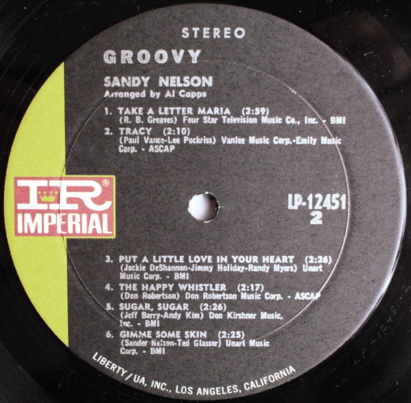 Sandy Nelson : Groovy (LP, Album)