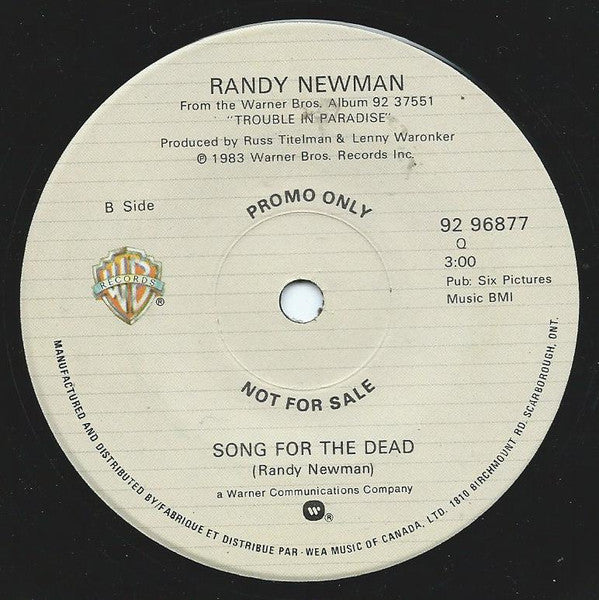 Randy Newman : I Love L.A. (7", Promo)