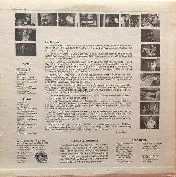 Brotherlove (2) : Brotherlove (LP)