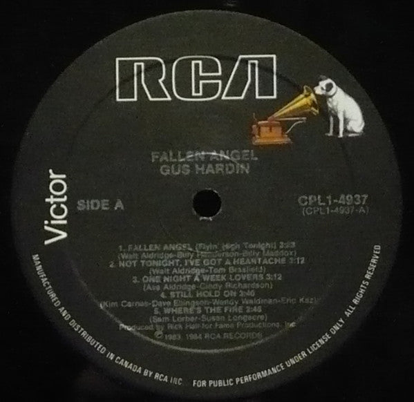 Gus Hardin : Fallen Angel (LP, Album)
