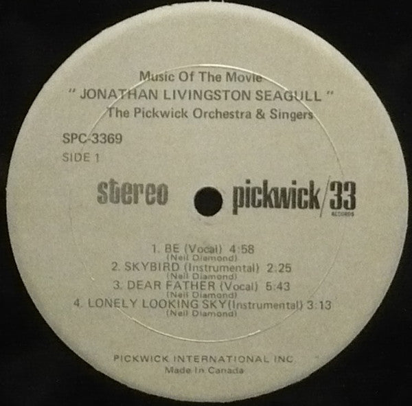 Pickwick Orchestra & Singers : Music Of The Motion Picture Jonathan Livingstone Seagull (LP)
