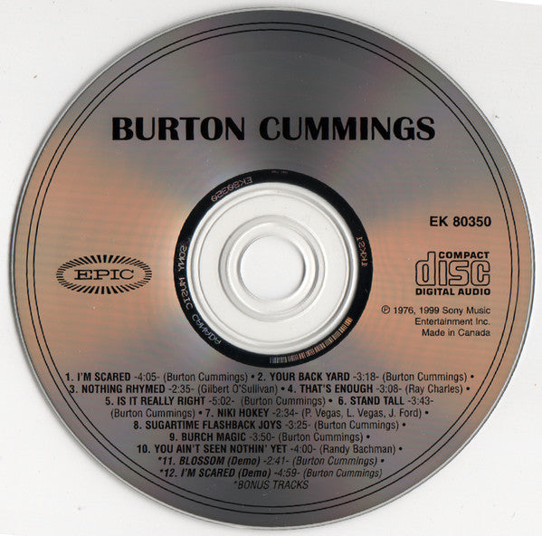 Burton Cummings : Burton Cummings (CD, Album, RE, RM)