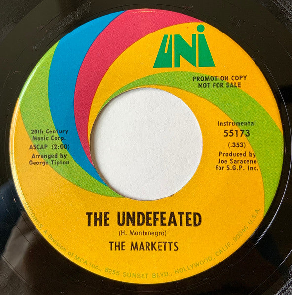 The Marketts : They Call The Wind Maria / The Undefeated (7", Promo)