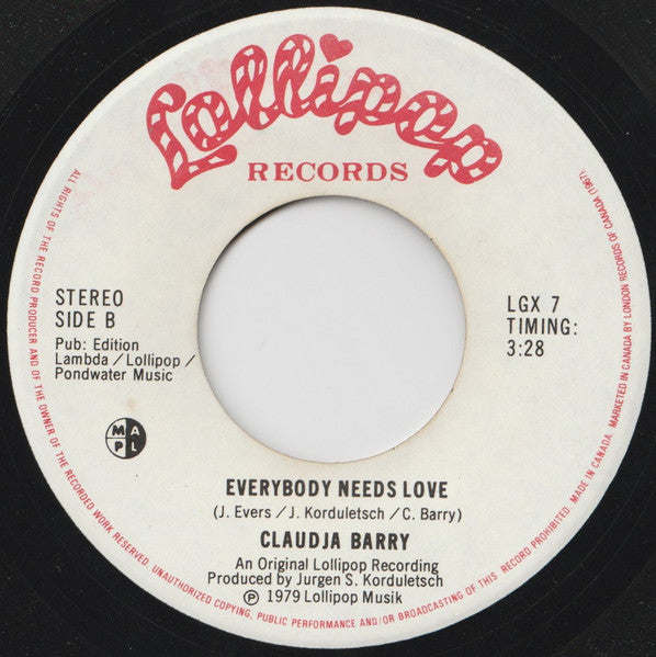 Claudja Barry : [You Make Me] Feel The Fire (7", Single)