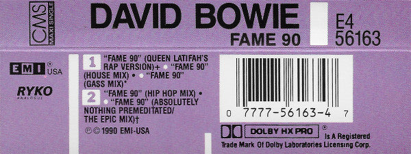 David Bowie : Fame 90 (Cass, Maxi, Dol)
