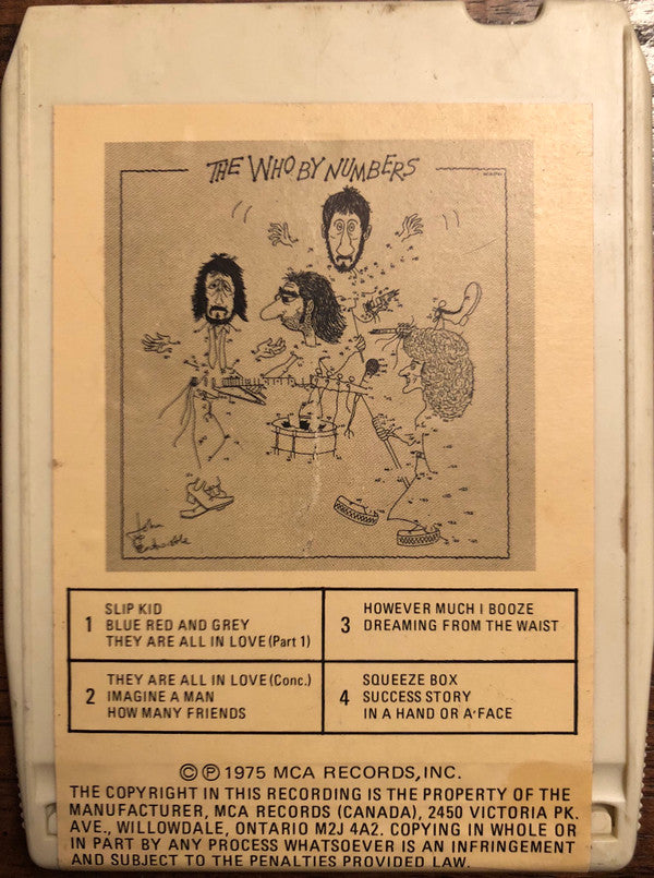 The Who : The Who By Numbers (8-Trk, Album, Whi)