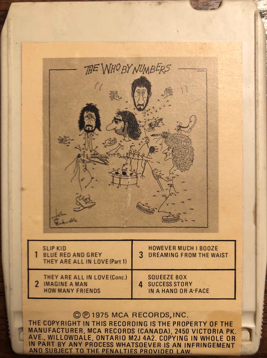 The Who : The Who By Numbers (8-Trk, Album, Whi)