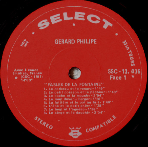 Gérard Philipe / Henri Tisot : Fables De La Fontaine / La Chevre De Monsieur Seguin (LP, Album)