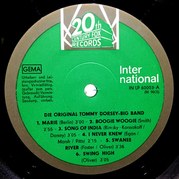 Tommy Dorsey And His Orchestra : Die Original Tommy Dorsey Big Band (LP)