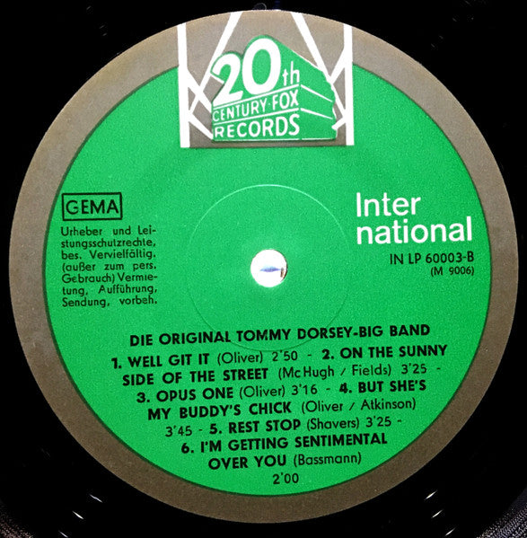 Tommy Dorsey And His Orchestra : Die Original Tommy Dorsey Big Band (LP)