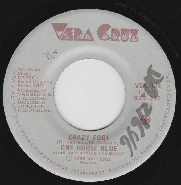 One Horse Blue : Crazy Fool / Mr. Soul (7", Single)