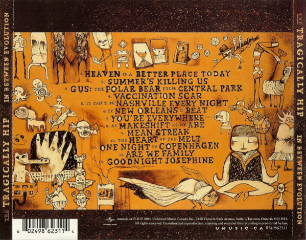 The Tragically Hip : In Between Evolution (CD, Album)