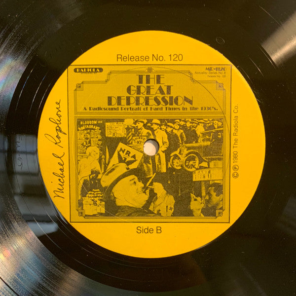 Peter Thomas (7) : The Great Depression: A Radiosound Portrait Of Hard Times In The 1930's (LP, Comp)