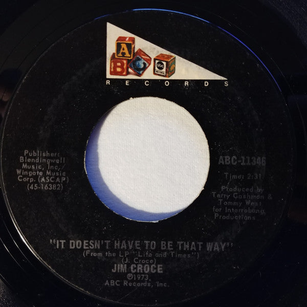 Jim Croce : One Less Set Of Footsteps (7", Single, Styrene, Ter)