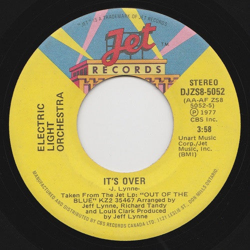 Electric Light Orchestra : It's Over (7", Promo)
