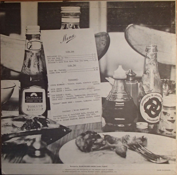 Traffic : Welcome To The Canteen (LP, Album, Club)
