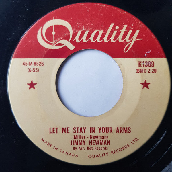 Jimmy Newman* : Let Me Stay In Your Arms / Blue Darlin' (7", Single)