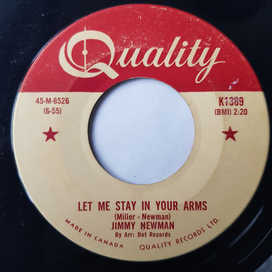Jimmy Newman* : Let Me Stay In Your Arms / Blue Darlin' (7", Single)