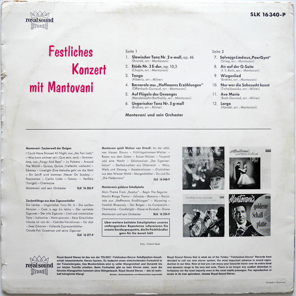 Mantovani And His Orchestra : Festliches Konzert Mit Mantovani (LP, Album)