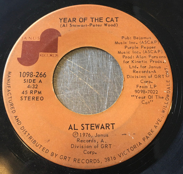 Al Stewart : Year Of The Cat (7", Single)