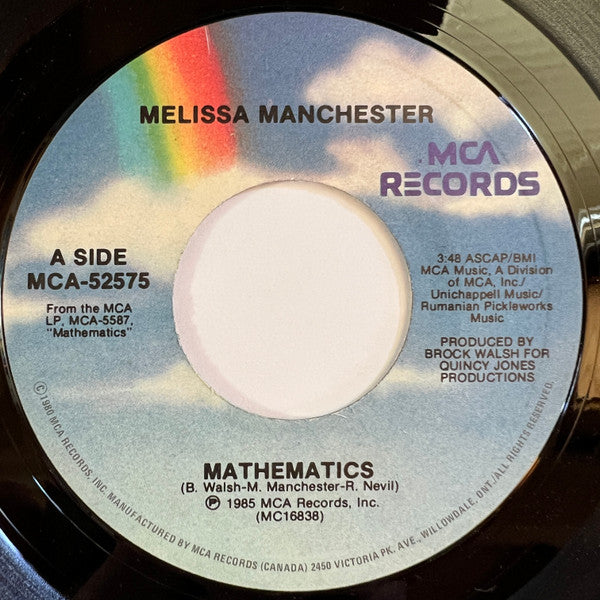 Melissa Manchester : Mathematics (7", Single)