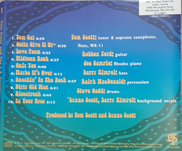 Tom Scott And The L.A. Express : Bluestreak (CD, Album, Club)