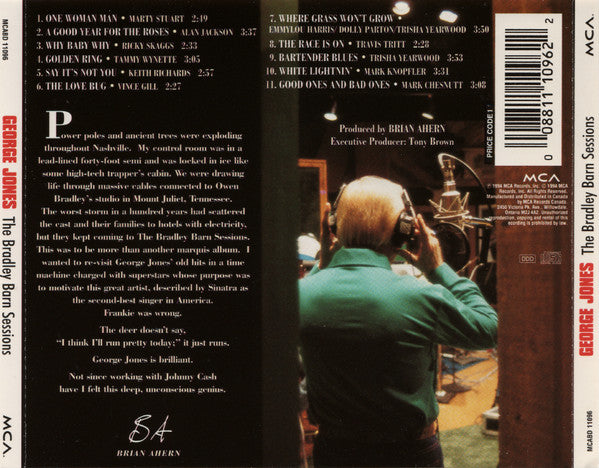George Jones (2) : The Bradley Barn Sessions (CD, Album)
