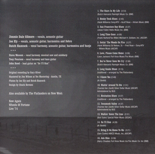 The Flatlanders : Live At The One Knite: June 8th 1972 (CD, Album)