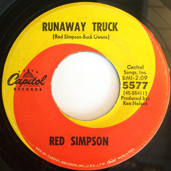 Red Simpson : Roll Truck Roll (7", Single, Scr)