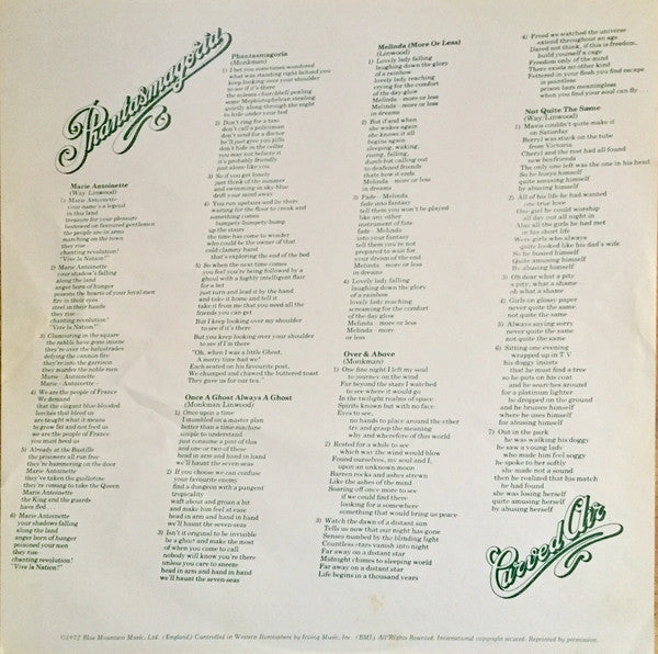 Curved Air : Phantasmagoria  (LP, Album, San)