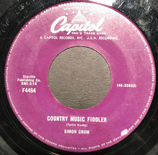 Simon Crum : Country Music Fiddler (7", Single)