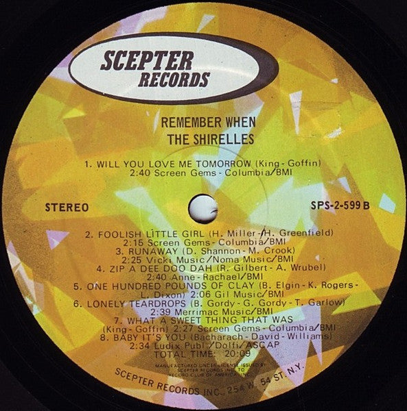 The Shirelles : Remember When (2xLP, Comp, Club, Pre)