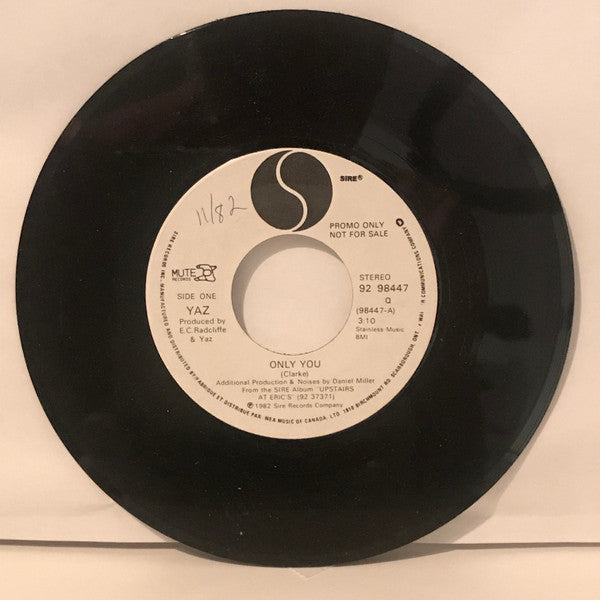 Yaz* : Only You (7", Single, Promo)
