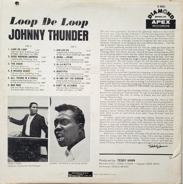 Johnny Thunder : Loop De Loop (LP, Album, Mono)