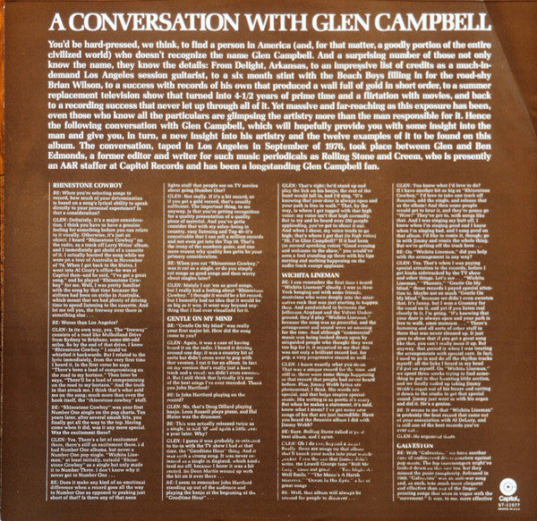 Glen Campbell : The Best Of Glen Campbell (LP, Comp)