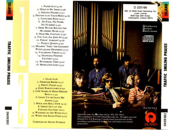 Traffic : Smiling Phases (2xCD, Comp, Club)