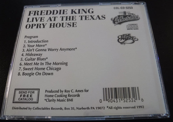 Freddy King* : The Texas Cannonball - Live At The Texas Opry House (CD, Album)