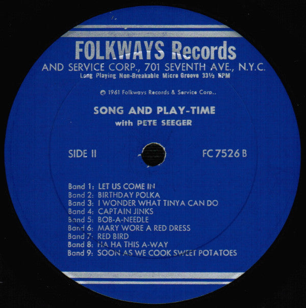 Pete Seeger : Song And Play Time (LP, Album, Mono, RE)