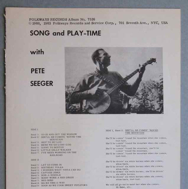 Pete Seeger : Song And Play Time (LP, Album, Mono, RE)
