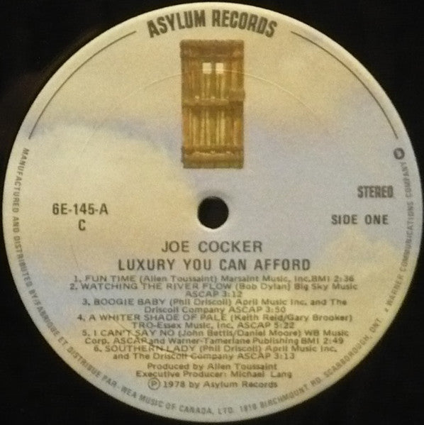 Joe Cocker : Luxury You Can Afford (LP, Album)