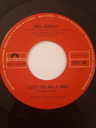 Neil Sedaka : Steppin' Out  (7", Single)
