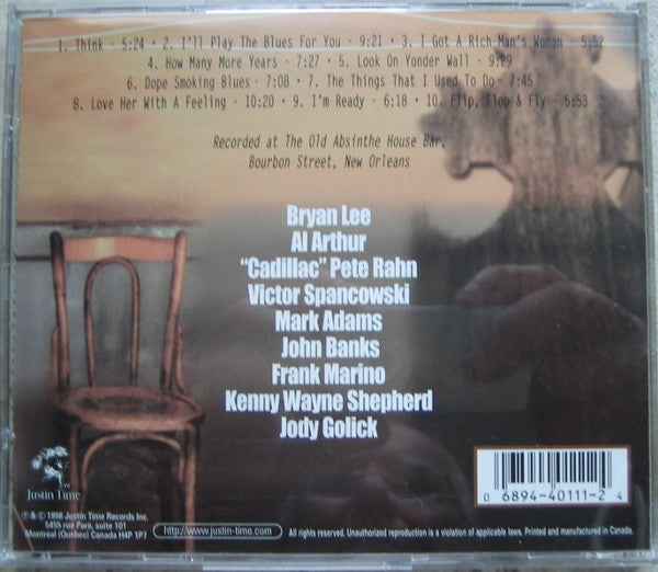 Bryan Lee : Live At The Old Absinthe House Bar ... Saturday Night (CD, Album)