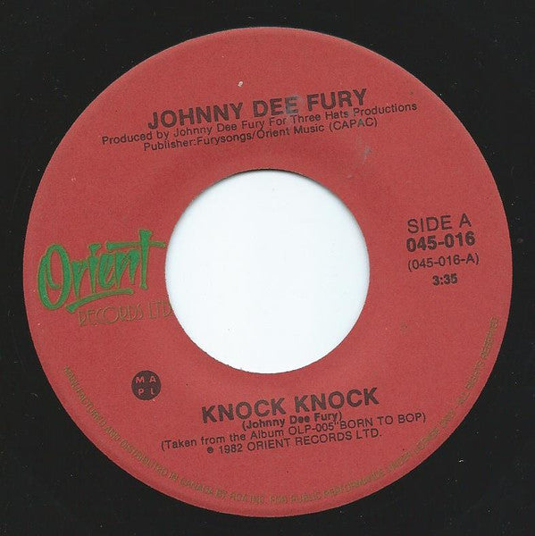 Johnny Dee Fury : Knock Knock (7")