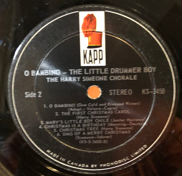 The Harry Simeone Chorale : O Bambino - The Little Drummer Boy (LP, Album)