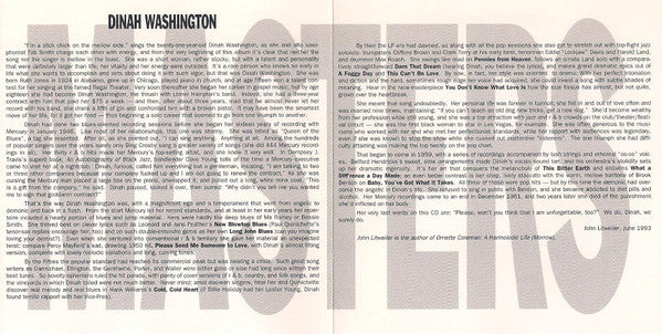 Dinah Washington : Verve Jazz Masters 19 (CD, Comp)