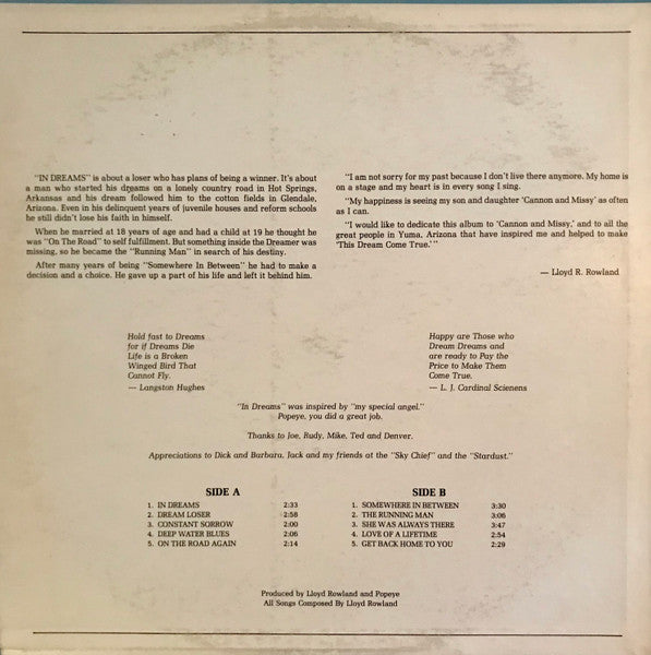 Lloyd Rowland : In Dreams (LP)