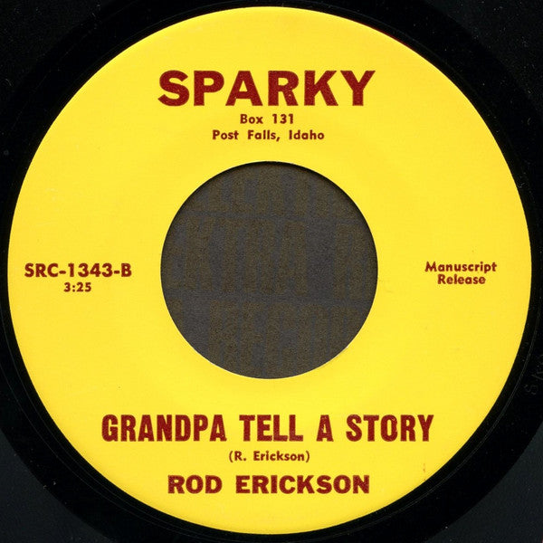 Rod Erickson : She Taught Me To Yodel (7", Single)