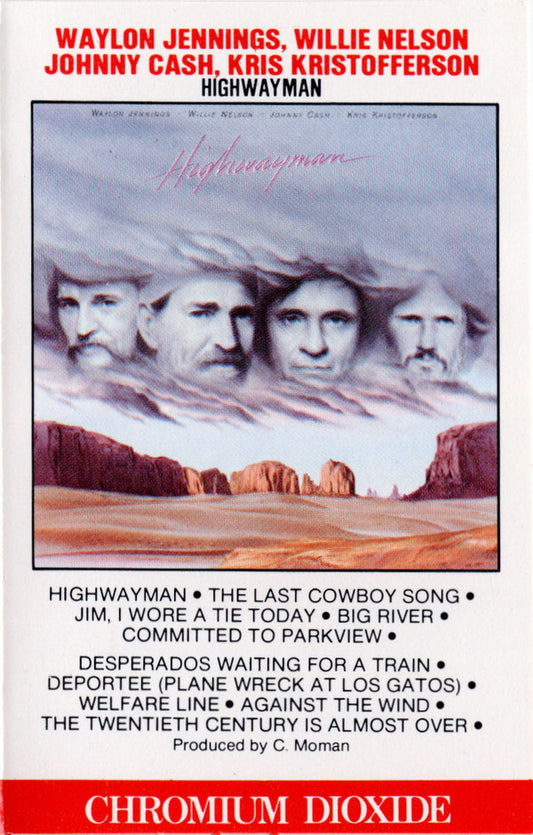 Waylon Jennings • Willie Nelson • Johnny Cash • Kris Kristofferson : Highwayman (Cass, Album, Gol)