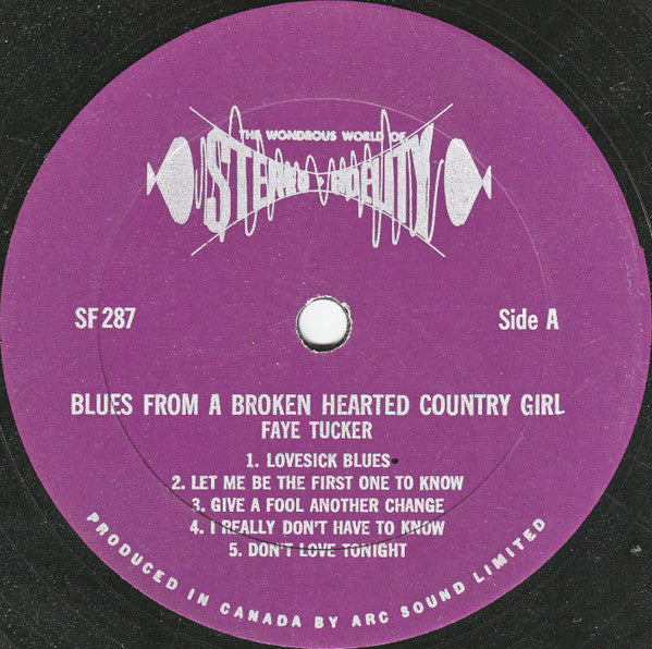 Faye Tucker : Blues From A Broken Hearted Country Gal (LP, Album)
