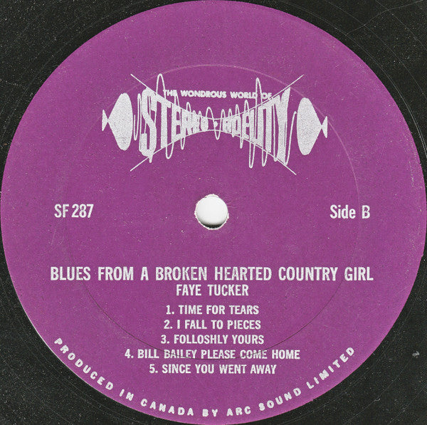 Faye Tucker : Blues From A Broken Hearted Country Gal (LP, Album)